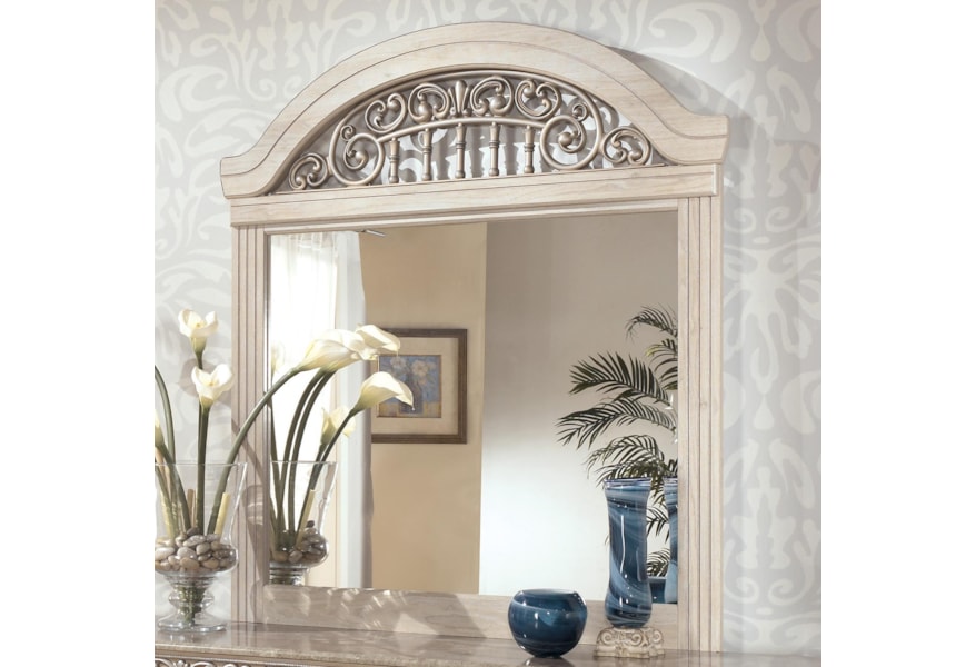 Signature Design By Ashley Catalina Dresser Mirror With Ornate