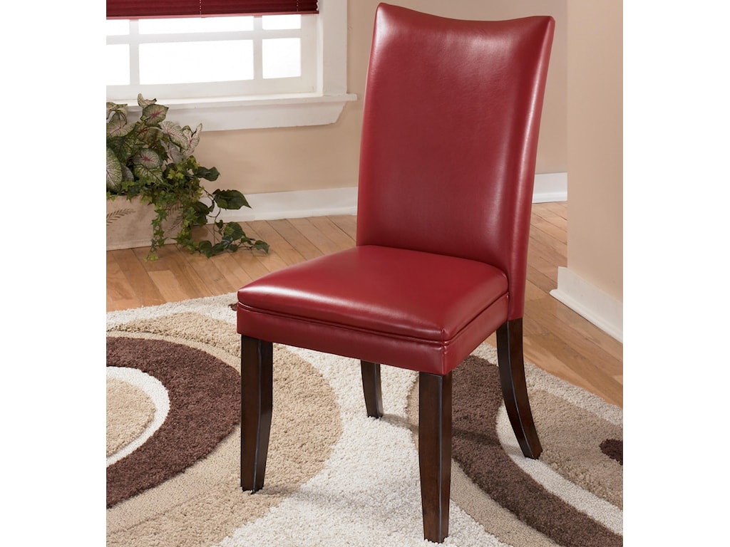 Signature Design By Ashley Charrell Red Upholstered Dining Side