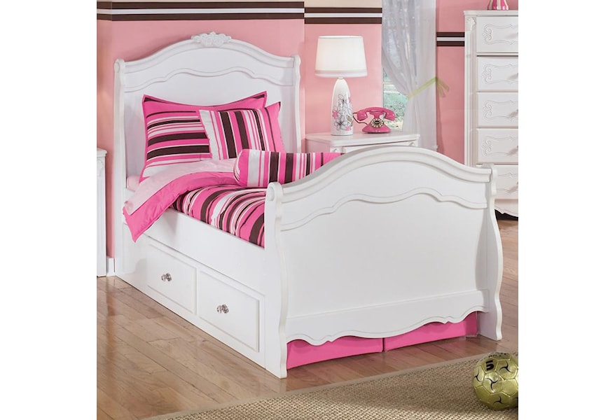 Signature Design By Ashley Exquisite Twin Sleigh Bed With Under