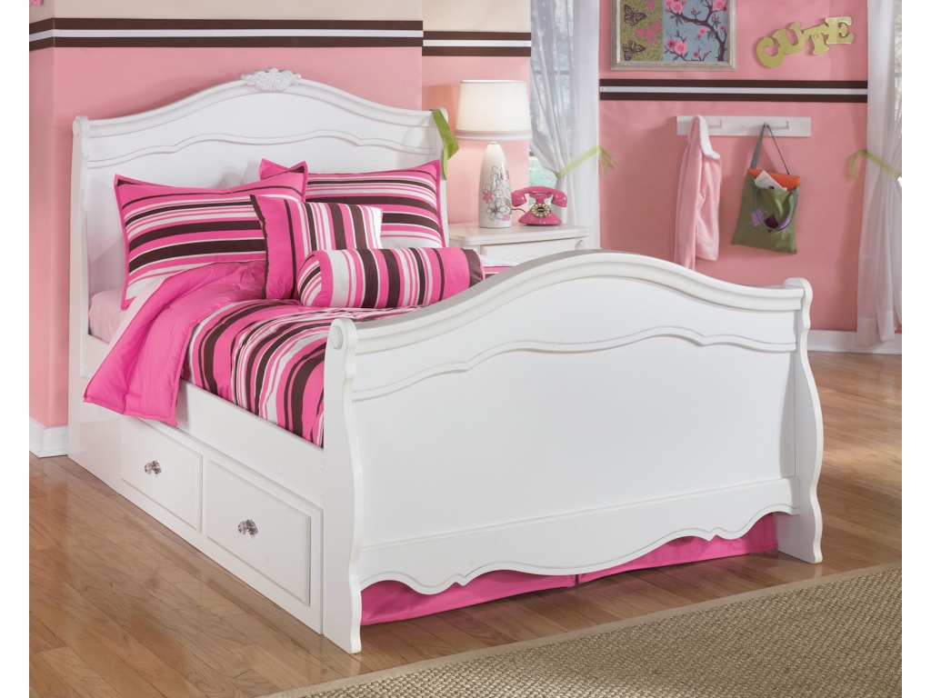Signature Design by Ashley ExquisiteFull Sleigh Bed with Under Bed Storage