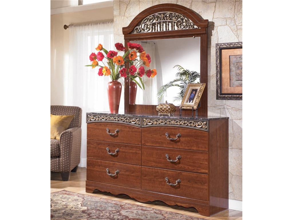 Signature Design By Ashley Fairbrooks Estate 6 Drawer Dresser Vertical Mirror Signature Design By Ashley Fairbrooks Estate 6 Drawer Dresser Vertical Mirror