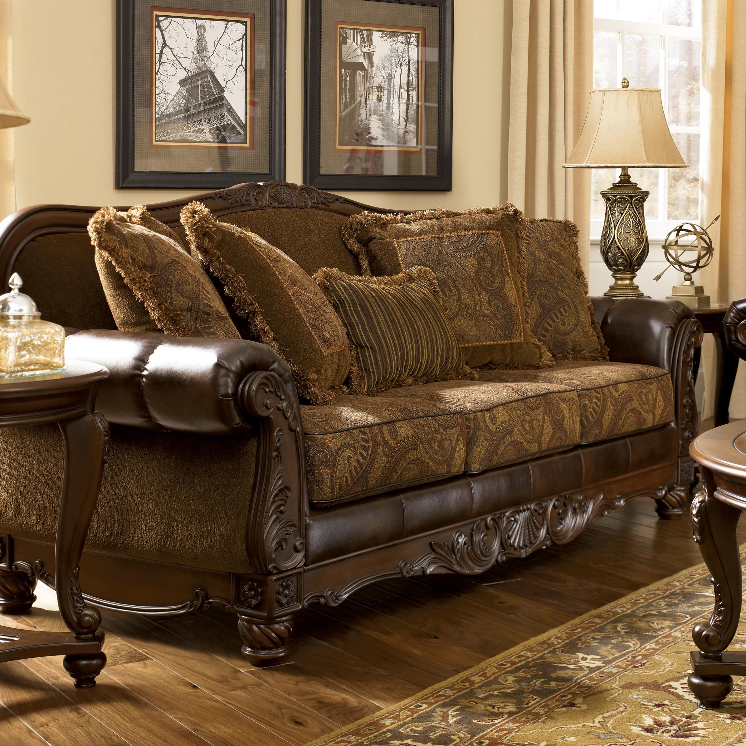 Signature Design By Ashley Fresco Durablend Antique Traditional