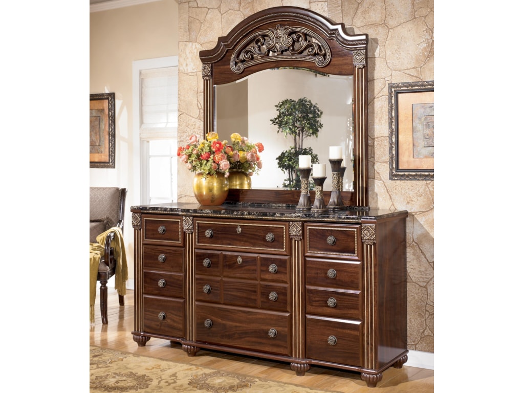Signature Design by Ashley Gabriela9 Drawer Dresser with Mirror