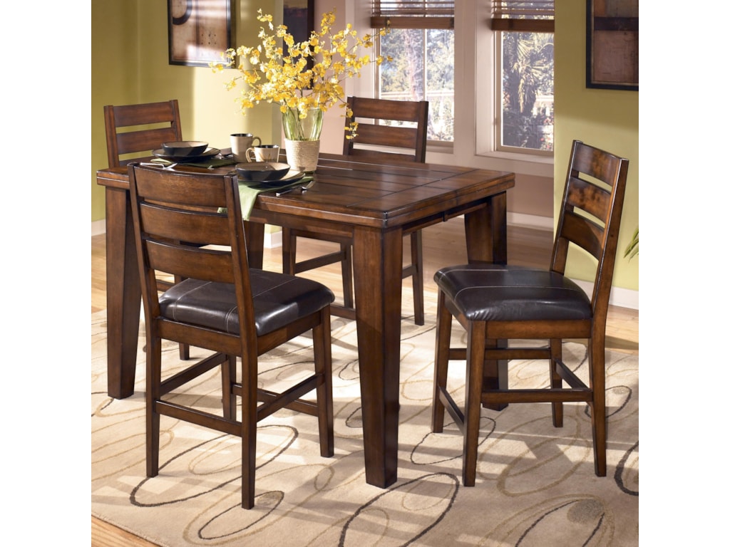 Signature Design by Ashley LarchmontPub Table and 4 Bar Stools