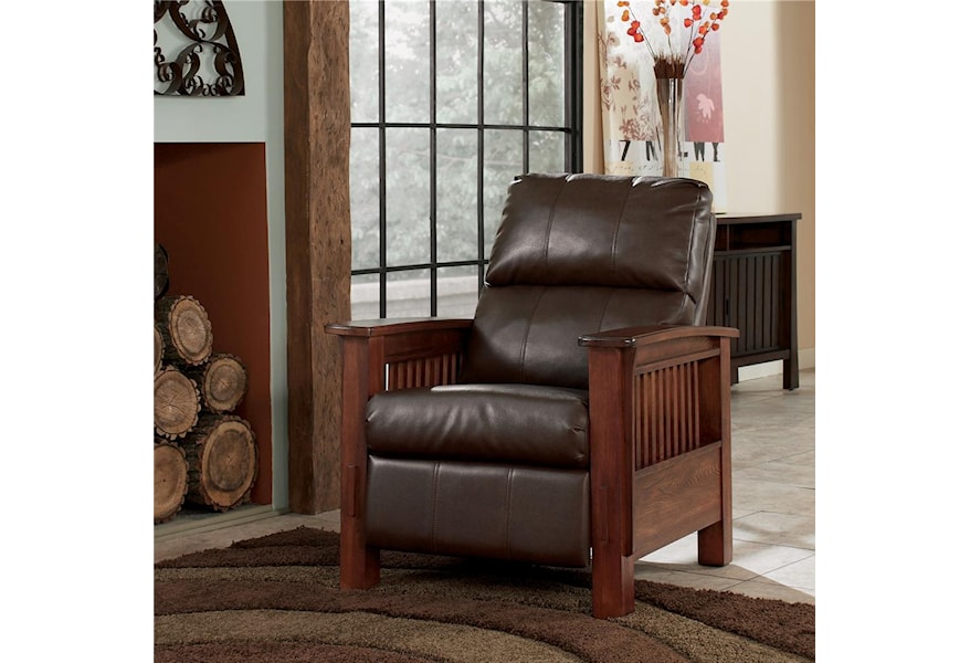 Selah High Leg Recliner With Mission Style Arms Ruby Gordon Home High Leg Recliners