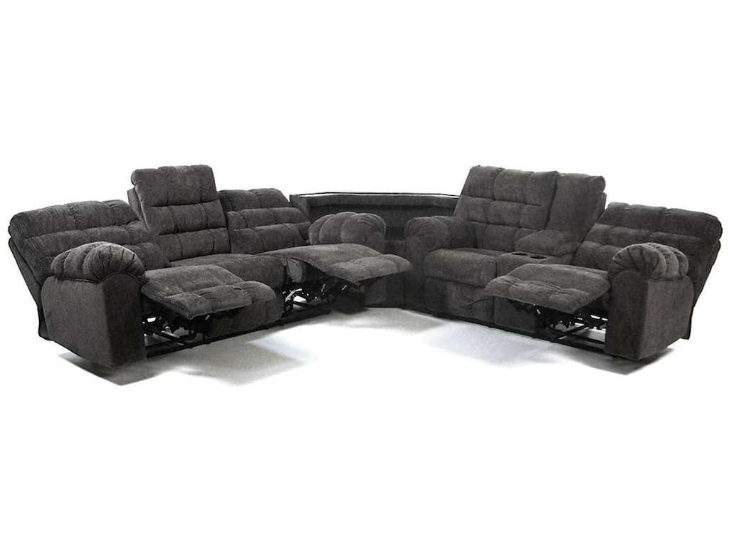 Acieona Slate Reclining Sectional With Right Side Loveseat Acieona Slate Reclining Sectional With Right Side Loveseat