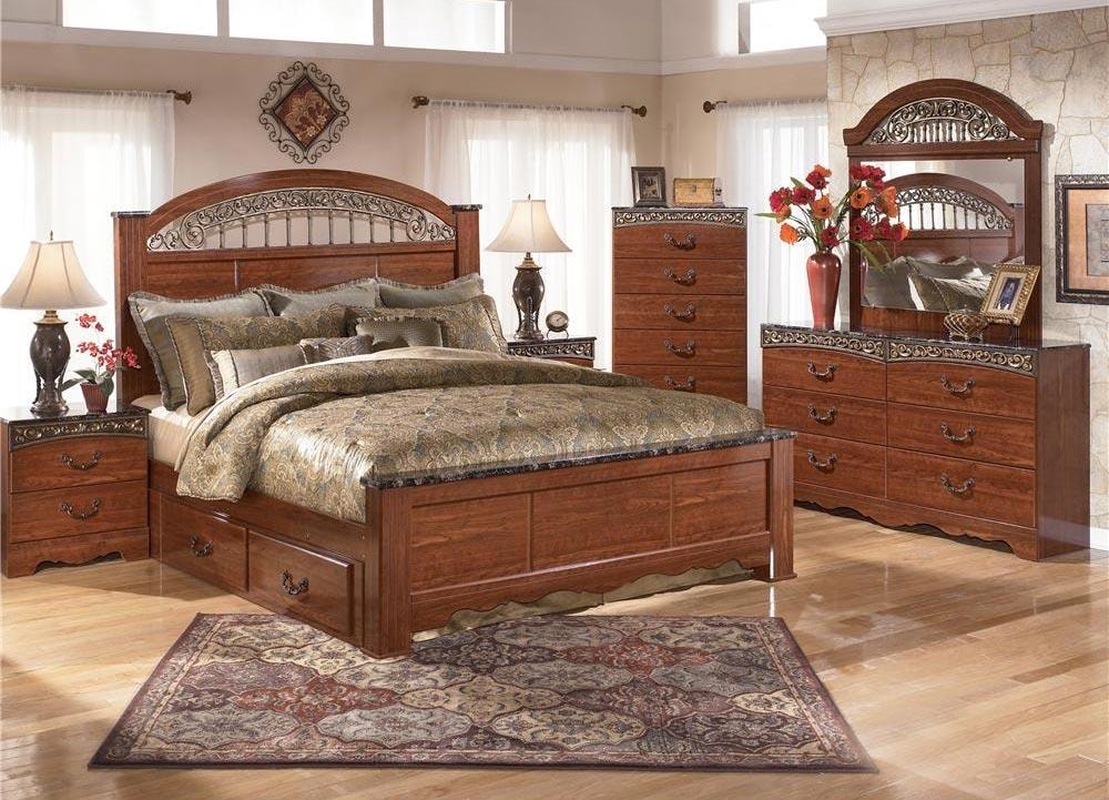 Signature Design By Ashley Brookfield 4pc Queen Storage Bedroom Set Brookfield 4pc Queen Storage Bedroom Set By Signature Design Ashley
