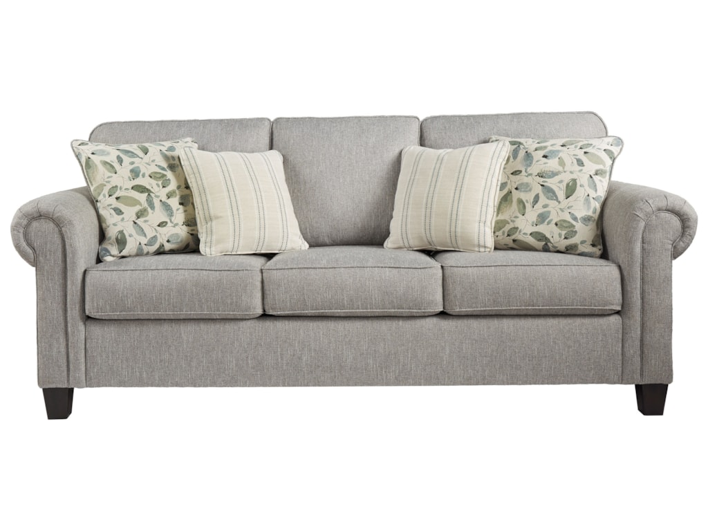 Alandari Transitional Sofa With Rolled Arms By Signature Design Ashley At Furniture And Liancemart