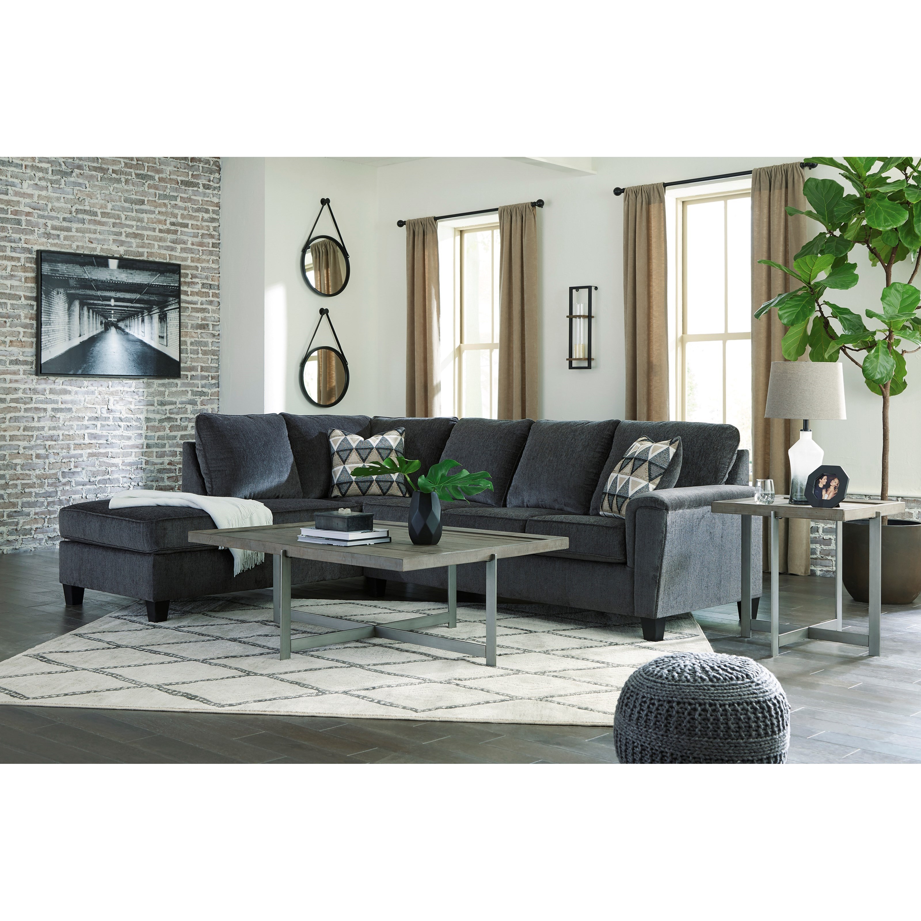 Signature Design by Ashley Abinger 2Piece Sectional w/ Left Chaise