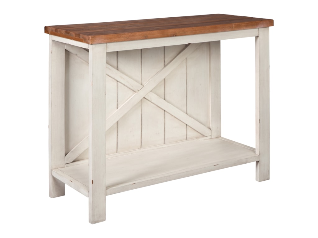Signature Design By Ashley Abramsland Farmhouse Console Sofa Table With Two Tone Finish Royal Furniture Sofa Tables Consoles Signature Design By Ashley Abramsland Farmhouse Console Sofa Table With Two Tone Finish Royal Furniture Sofa Tables Consoles