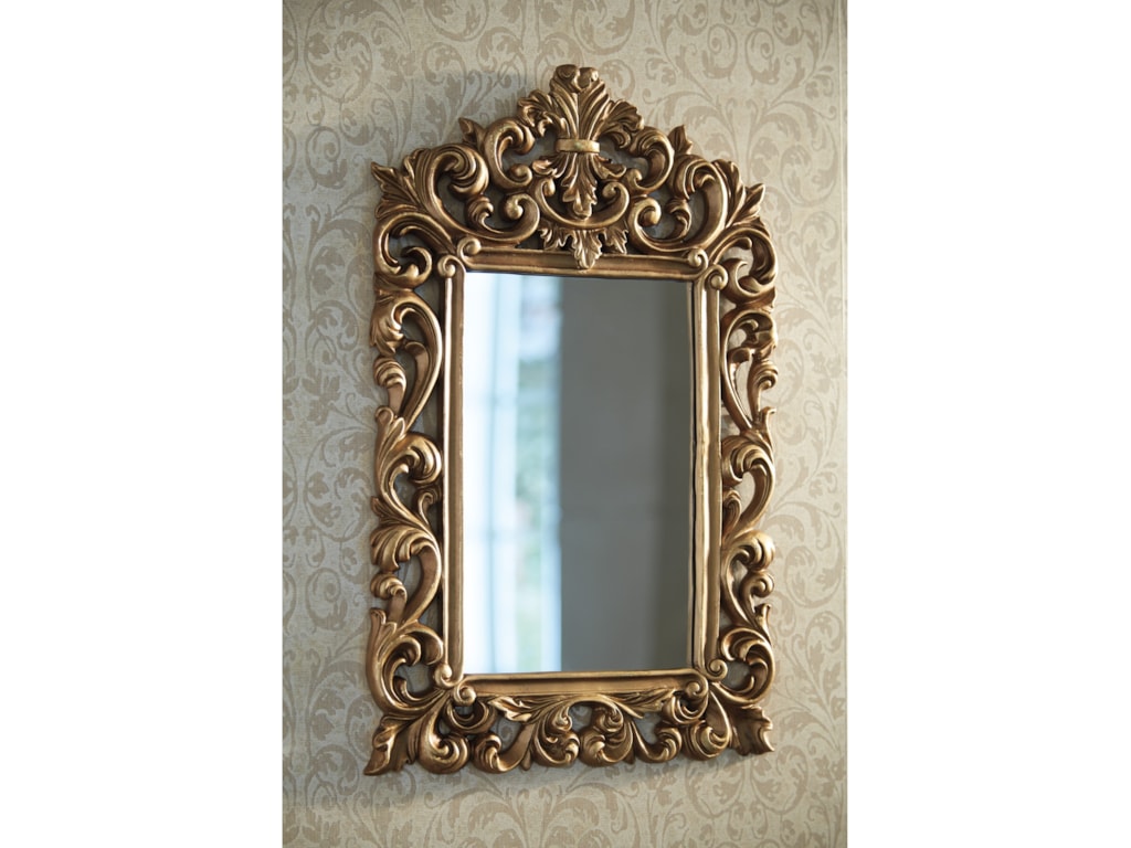 Signature Design By Ashley Accent Mirrors Denita Antique Gold - Accent Mirrors Denita Antique Gold Finish Accent Mirror By Signature Designby Ashley signature design by ashley accent mirrors denita antique gold - accent mirrors denita antique gold finish accent mirror by signature designby ashley