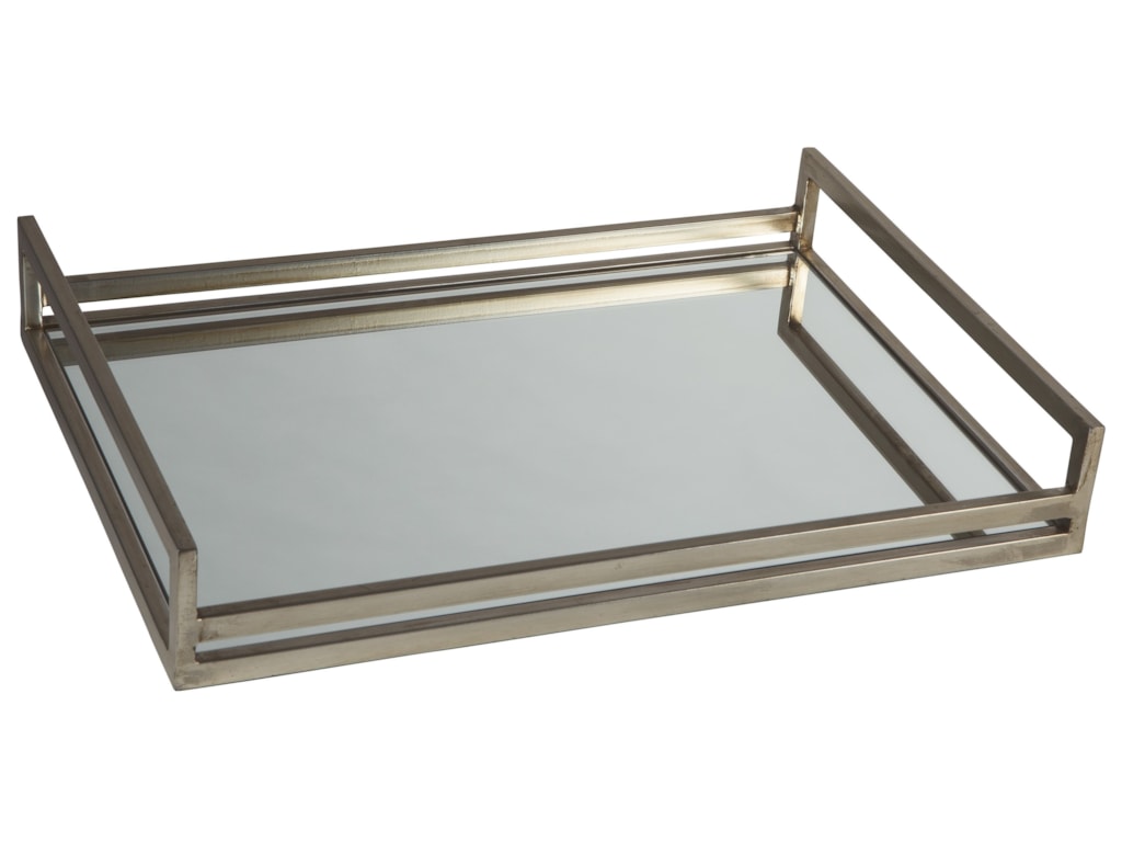 Signature Design By Ashley Accents Derex Silver Tray Royal Accents Derex Silver Tray