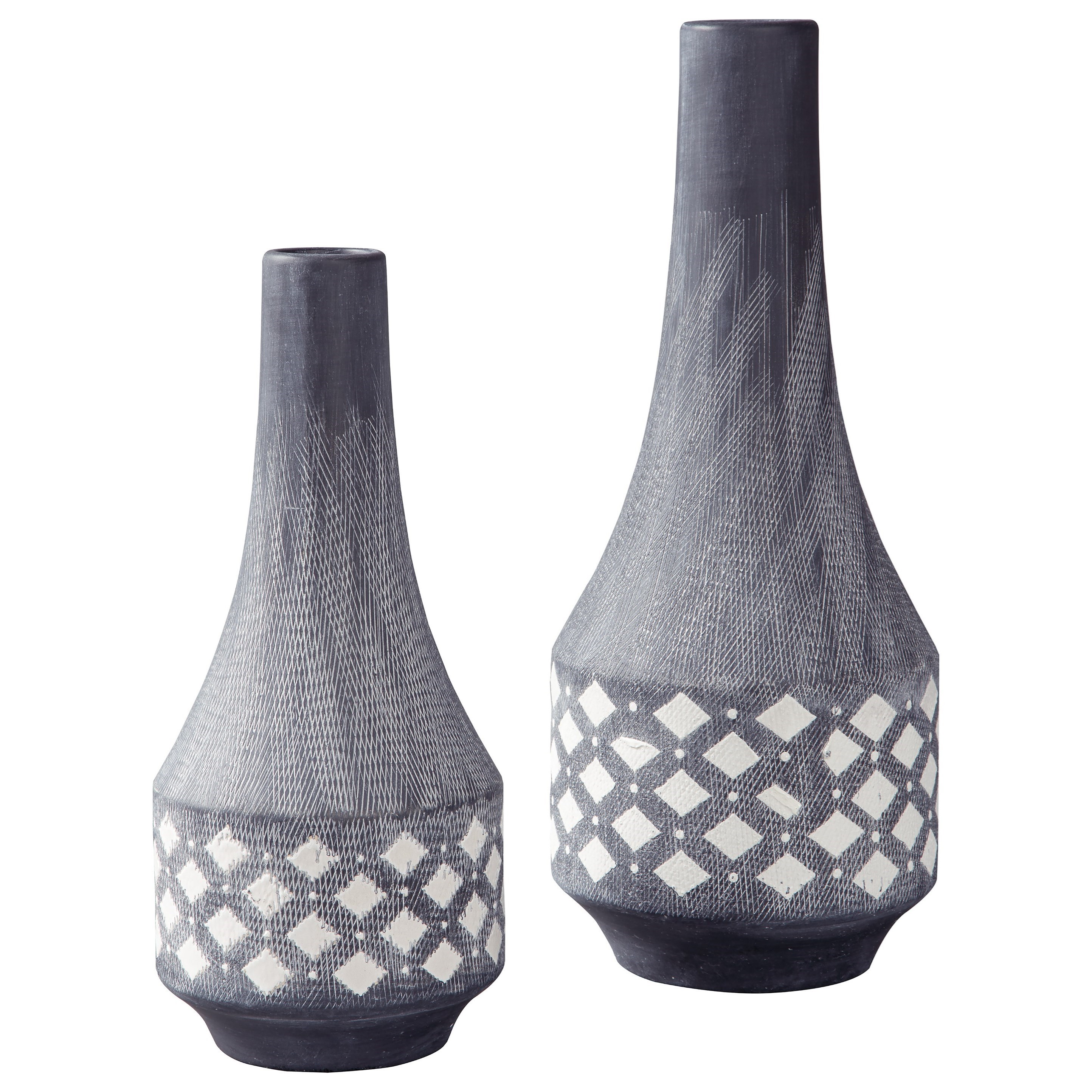 Dornitilla Black White Vase Set Sadler S Home Furnishings Vases Urns