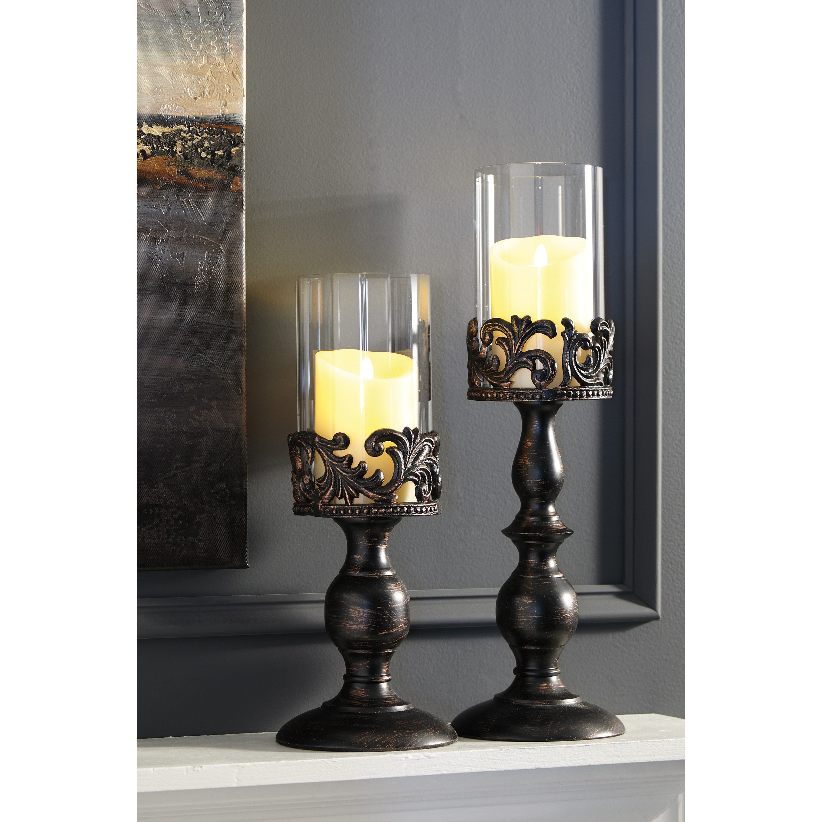 Signature Design By Ashley Accents Constance Antique Black Candle