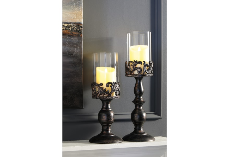 Signature Design By Ashley Accents Constance Antique Black Candle