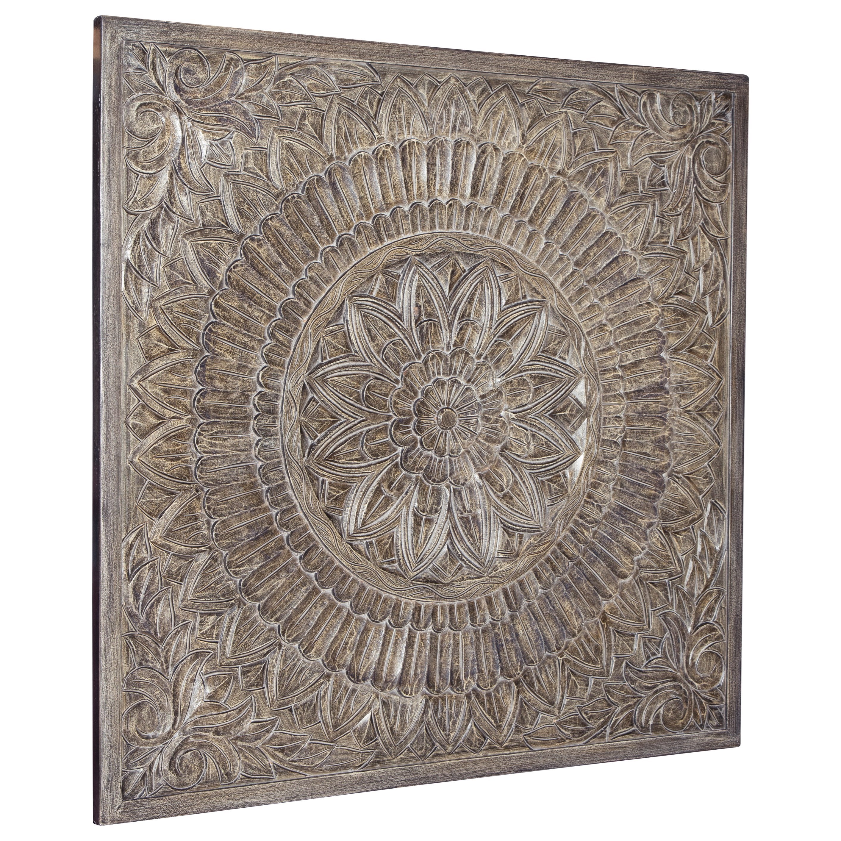 Ashley Signature Design Wall Art A8010137 Briony Antique Gray Wall Decor Dunk Bright Furniture Wall Decor