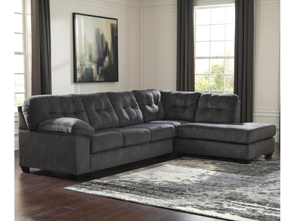 Signature Design By Ashley Accrington Contemporary Sectional With Signature Design By Ashley Accrington