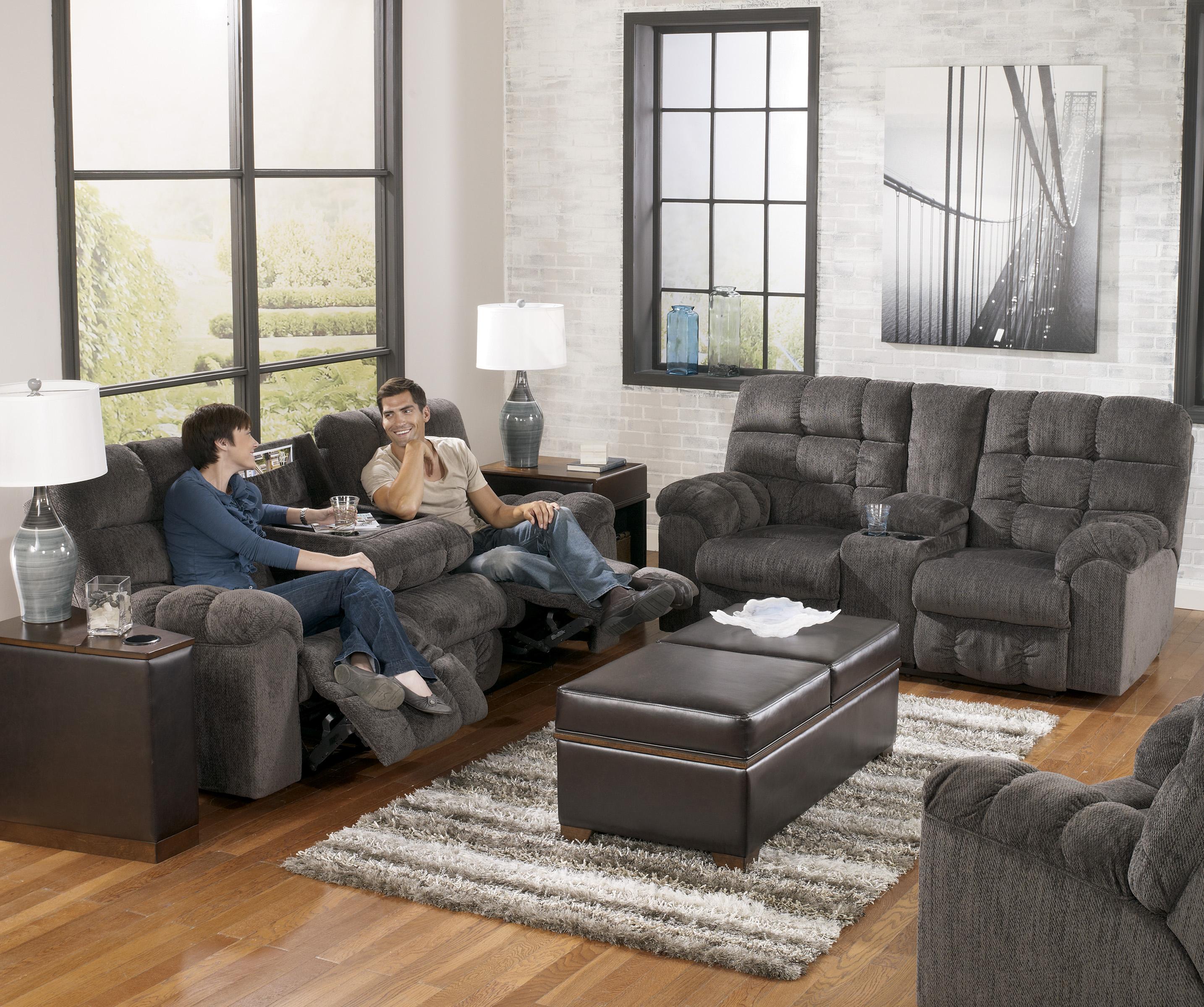 reclining sofa with drop down table