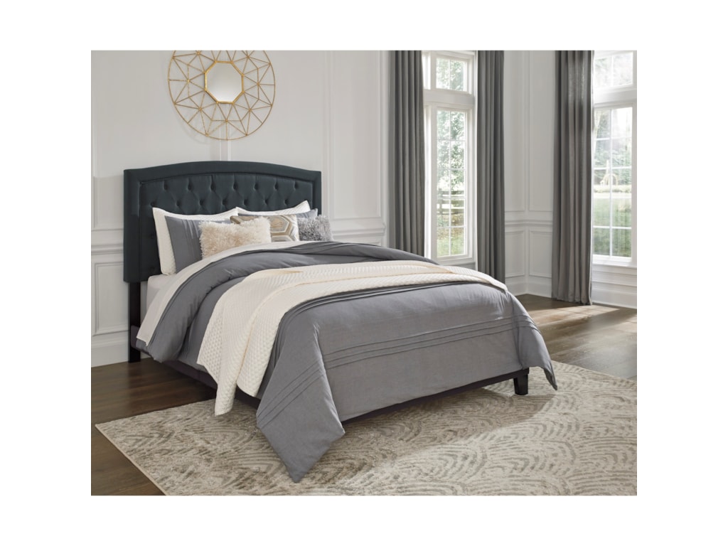 Signature Design By Ashley Adelloni King Upholstered Bed With Tufted Headboard In Charcoal Fabric Royal Furniture Upholstered Beds Signature Design By Ashley Adelloni King Upholstered Bed With Tufted Headboard In Charcoal Fabric Royal Furniture Upholstered Beds