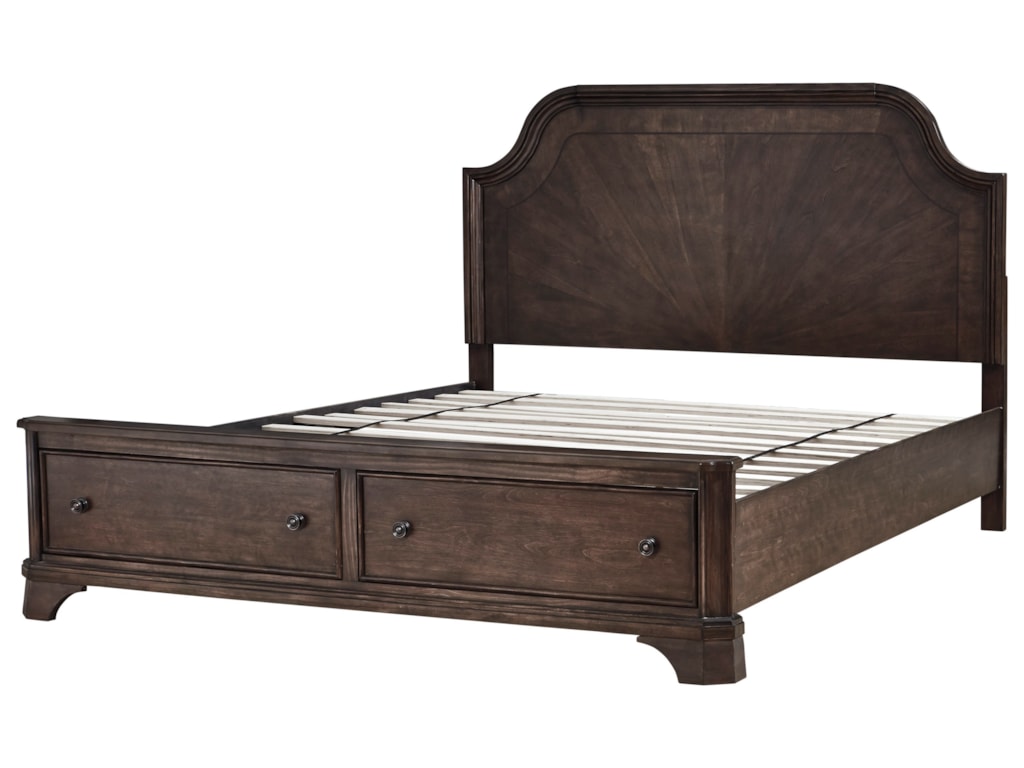 Signature Design By Ashley Adinton King Panel Bed With Storage Footboard Royal Furniture Platform Beds Low Profile Beds