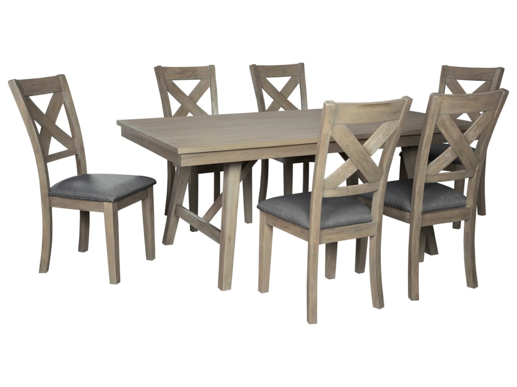 Aldwin 7 Piece Table And Chair Set By Signature Design By Ashley At Northeast Factory Direct