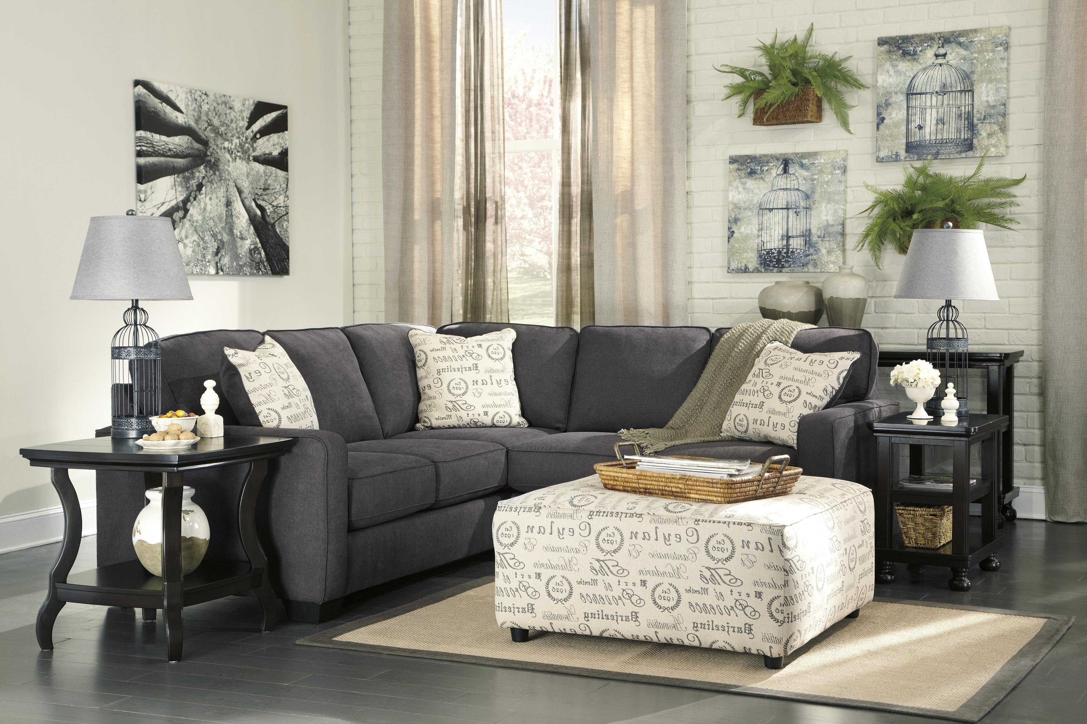Signature Design By Ashley Alenya Charcoal 2 Piece Sectional With Right Loveseat Sam Levitz Furniture Sectional Sofas