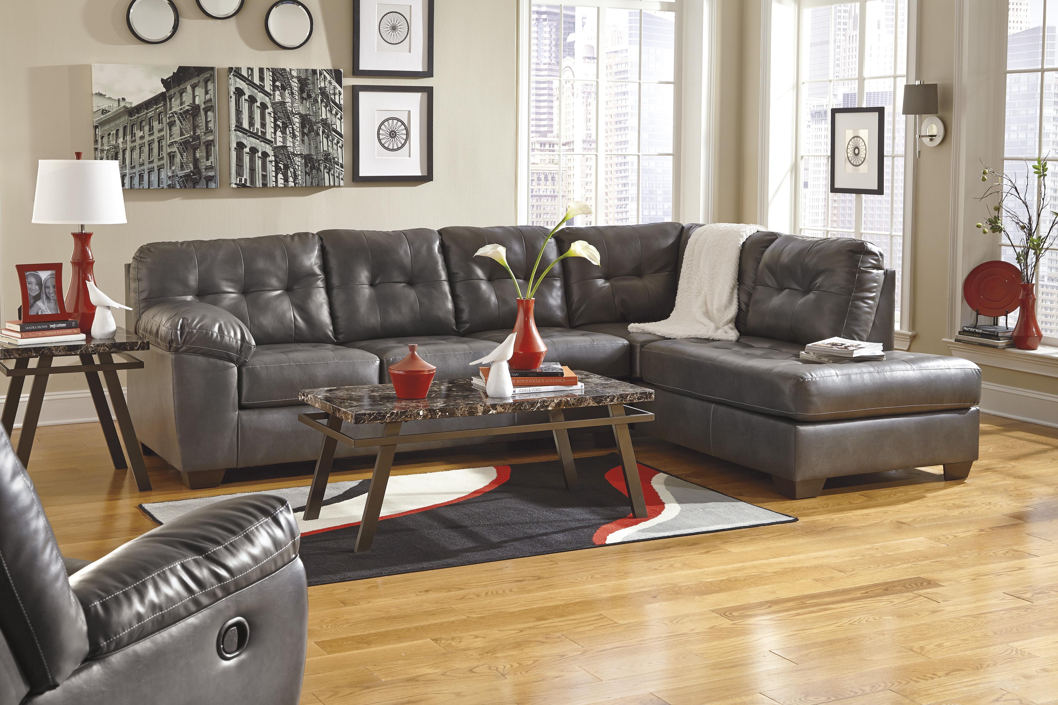 Signature Design By Ashley Alliston Durablend Gray Sectional W