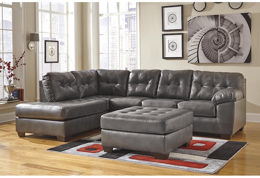 Signature Design By Ashley Alliston Durablend Gray Sectional W