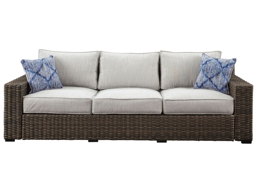 Alta Grande Contemporary Outdoor Sofa With Cushion By Signature Design Ashley At Wayside Furniture