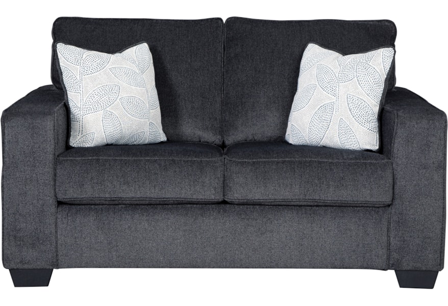 Ashley Signature Design Altari Contemporary Loveseat With Track Arms Rooms And Rest Loveseats