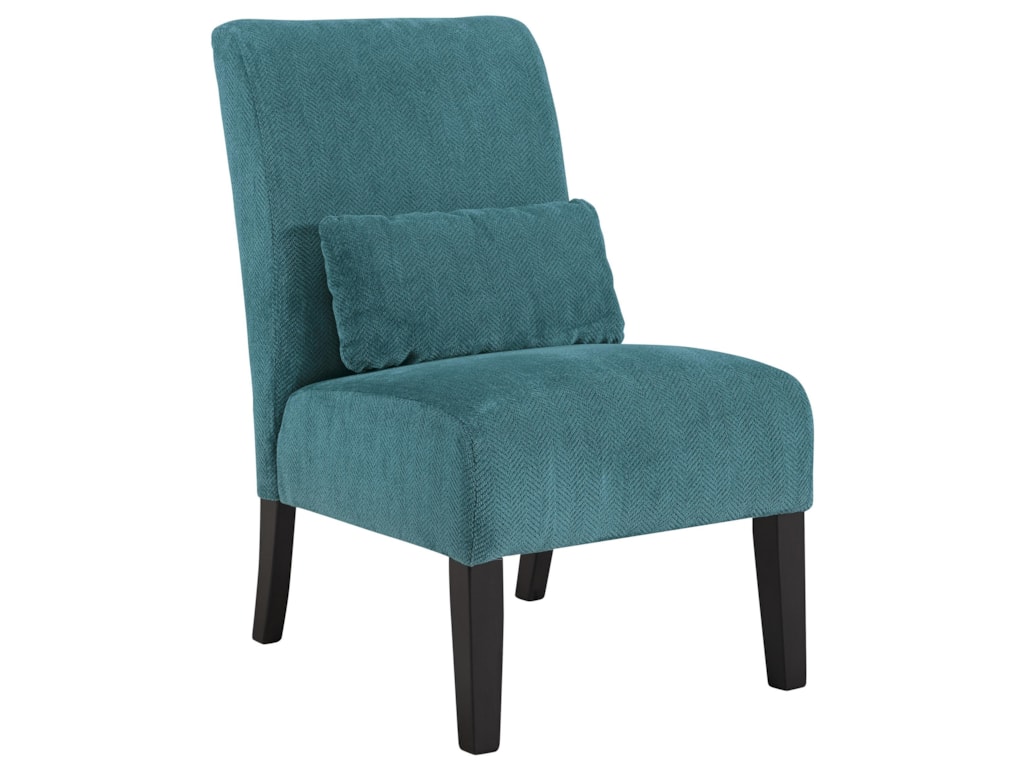 Ashley Signature Design Annora Teal 6160460 Contemporary Armless Ashley Signature Design Annora Tealaccent Chair