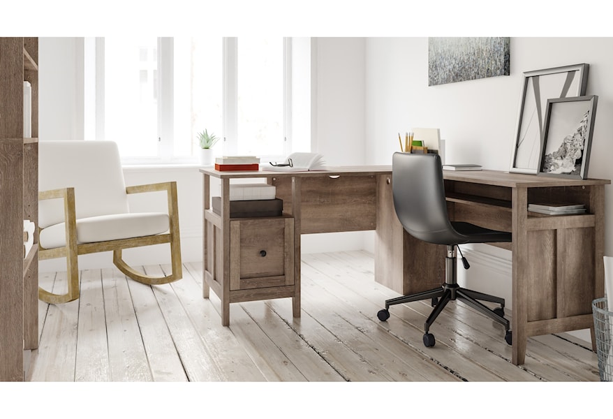 Signature Design By Ashley Arlenbry Contemporary L Shape Home Office Desk Standard Furniture L Shape Desks