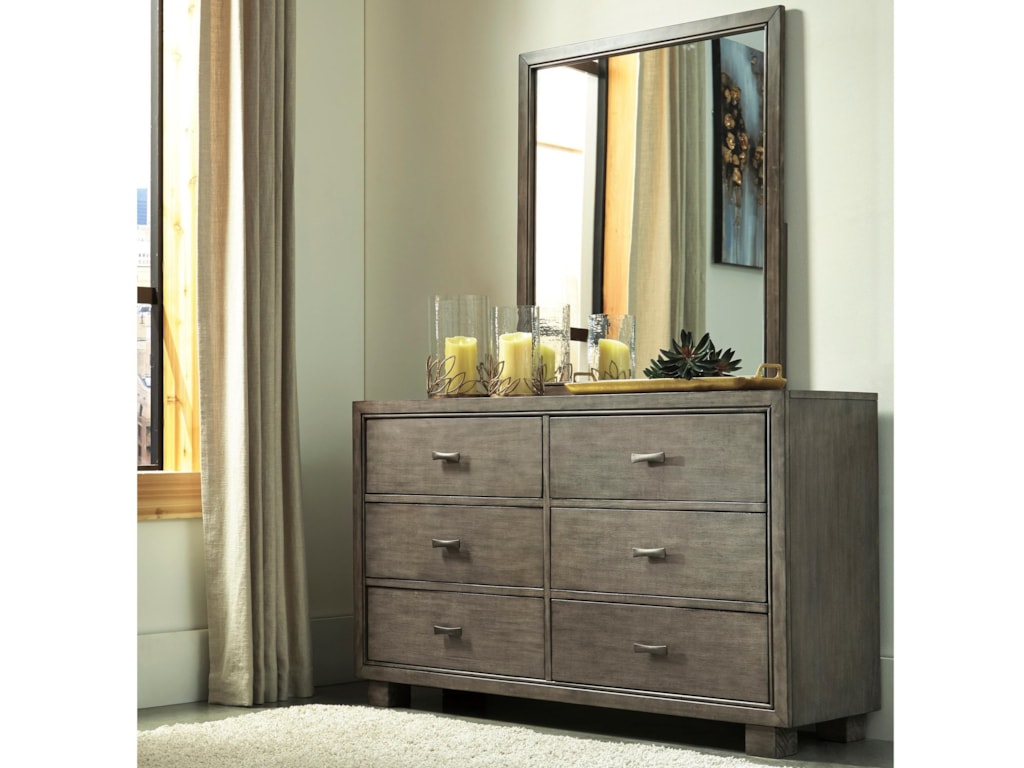 Signature Design By Ashley Arnett Contemporary Dresser And Mirror