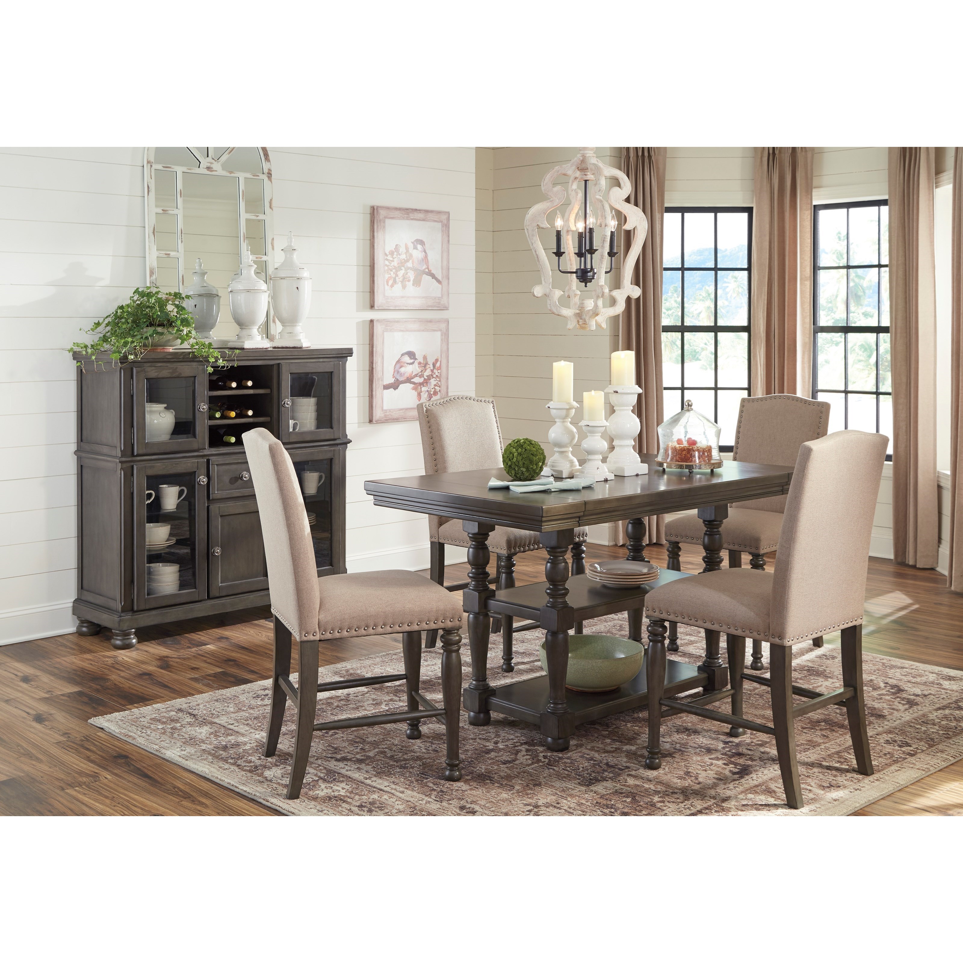 Signature Design By Ashley Audberry D637 76 Transitional Dining Room Server With 12 Bottle Wine Rack Northeast Factory Direct Servers