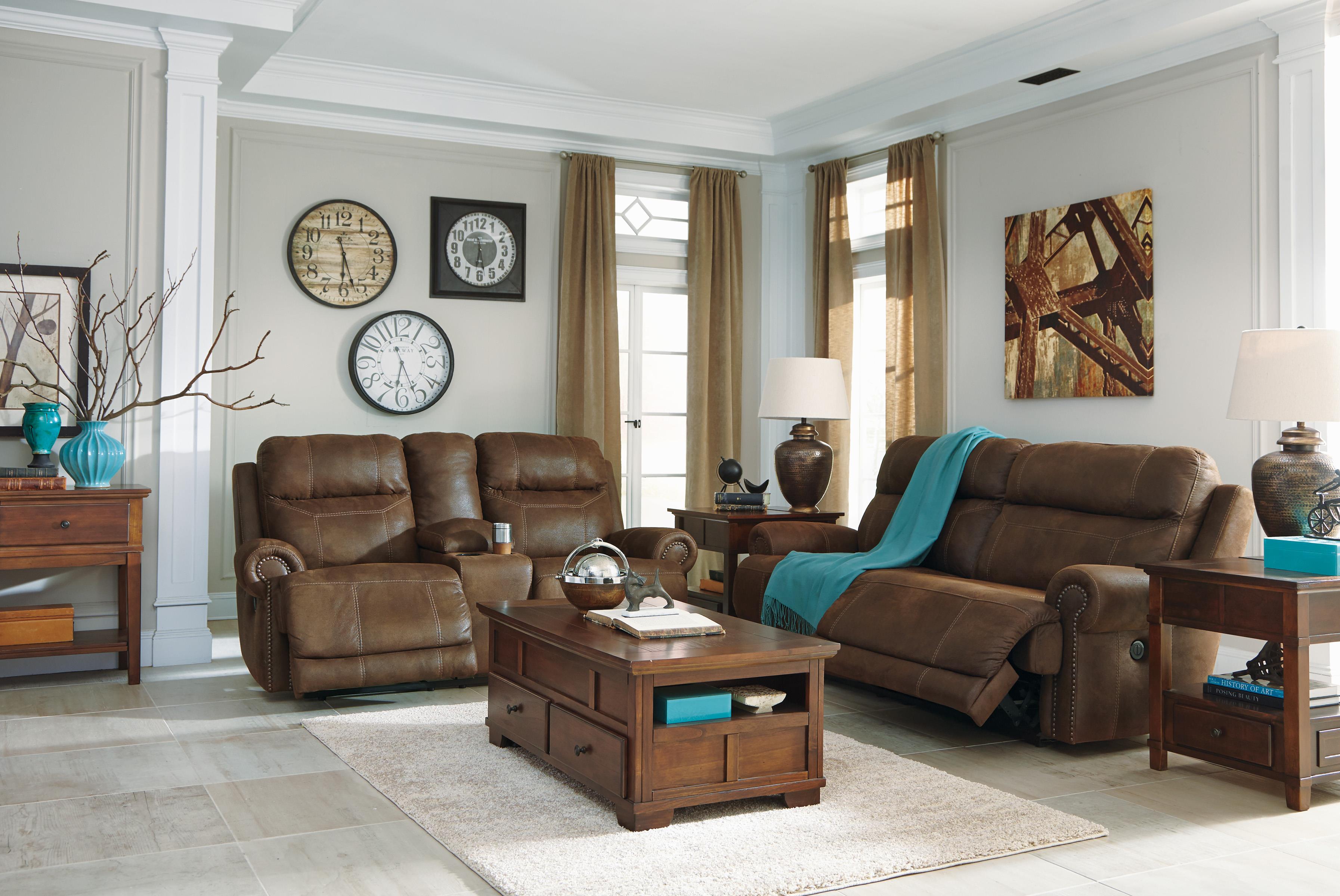 brown reclining sofa