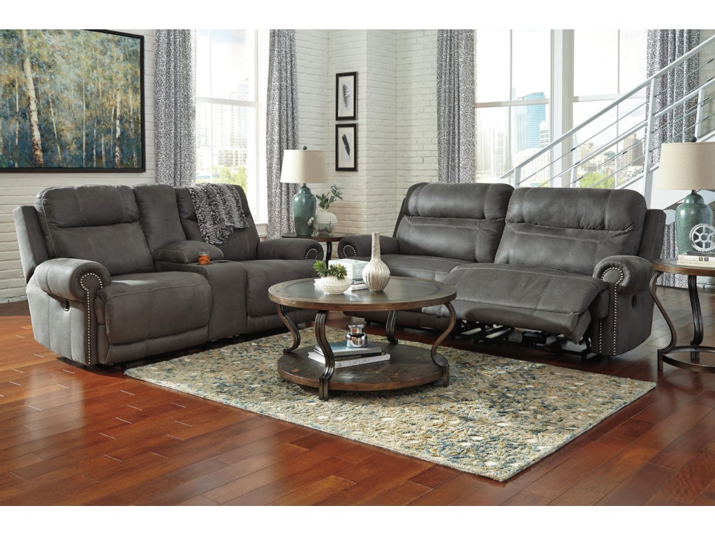 Austere Gray 2 Seat Reclining Sofa Austere Gray 2 Seat Reclining Sofa