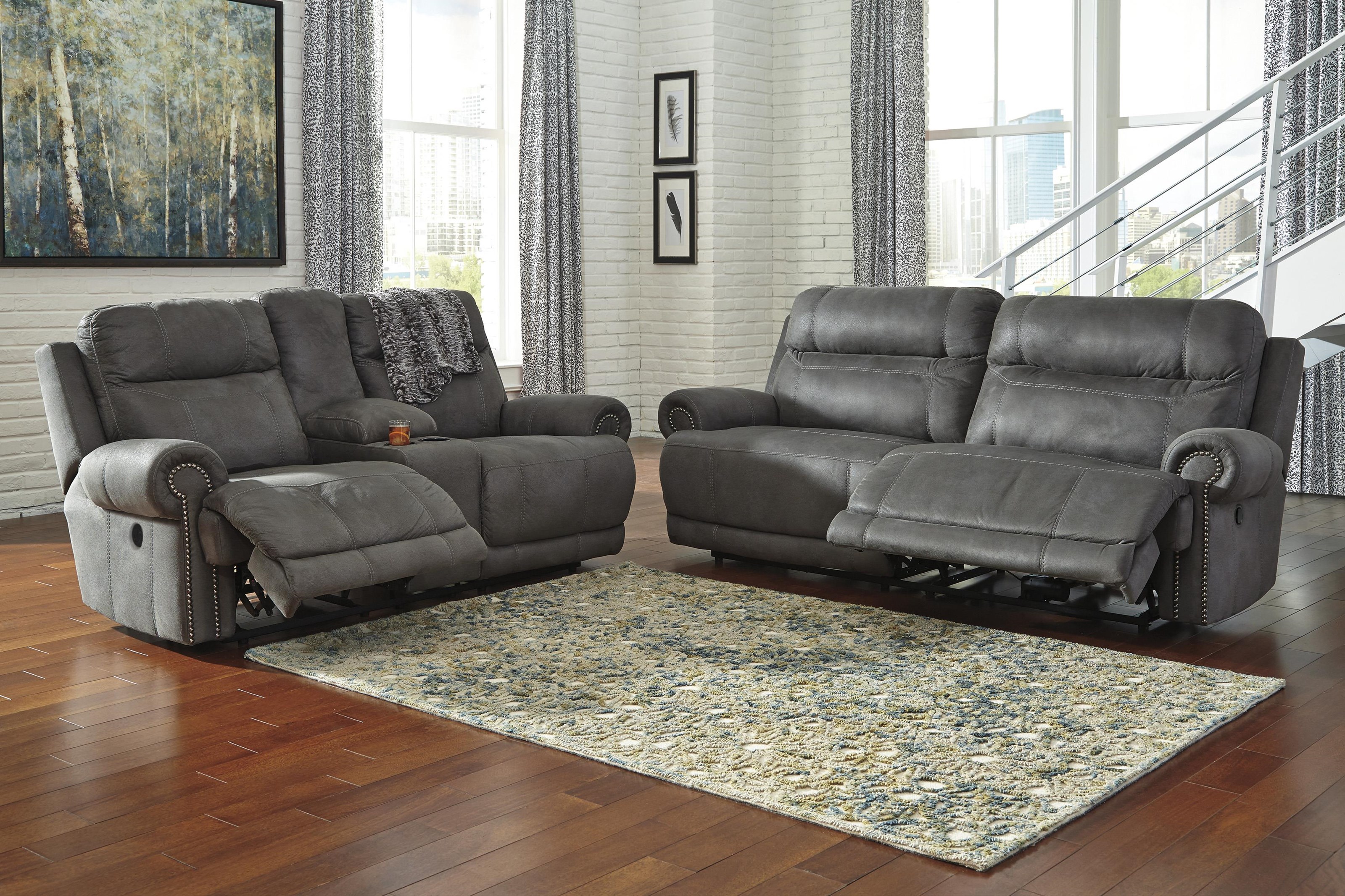 Signature Design By Ashley Austere Gray 3840181 94 52 Reclining