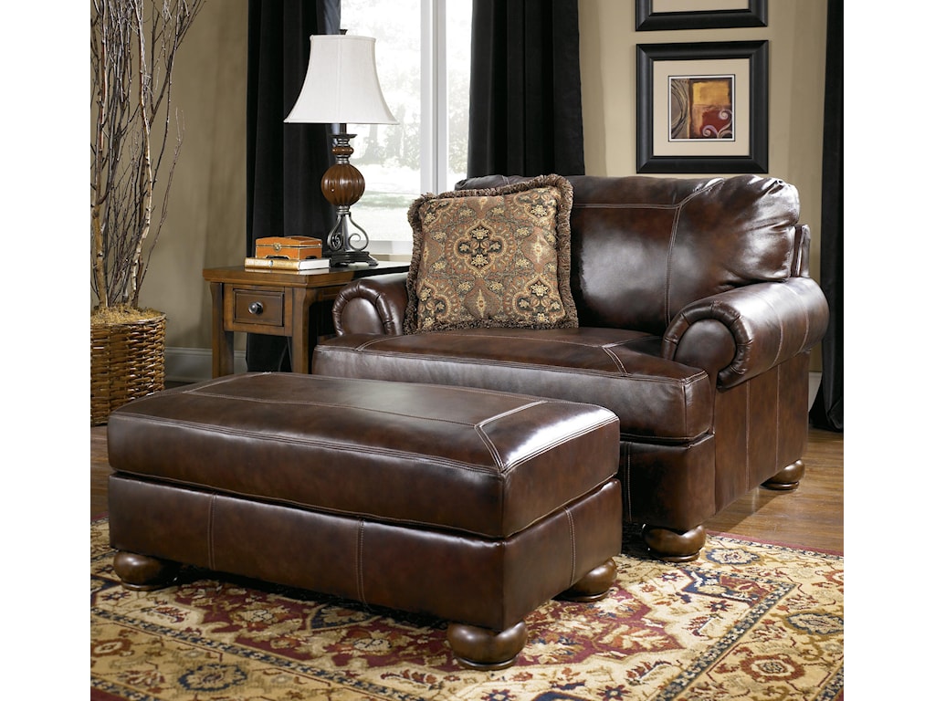 Signature Design By Ashley Axiom Walnut Traditional Upholstered