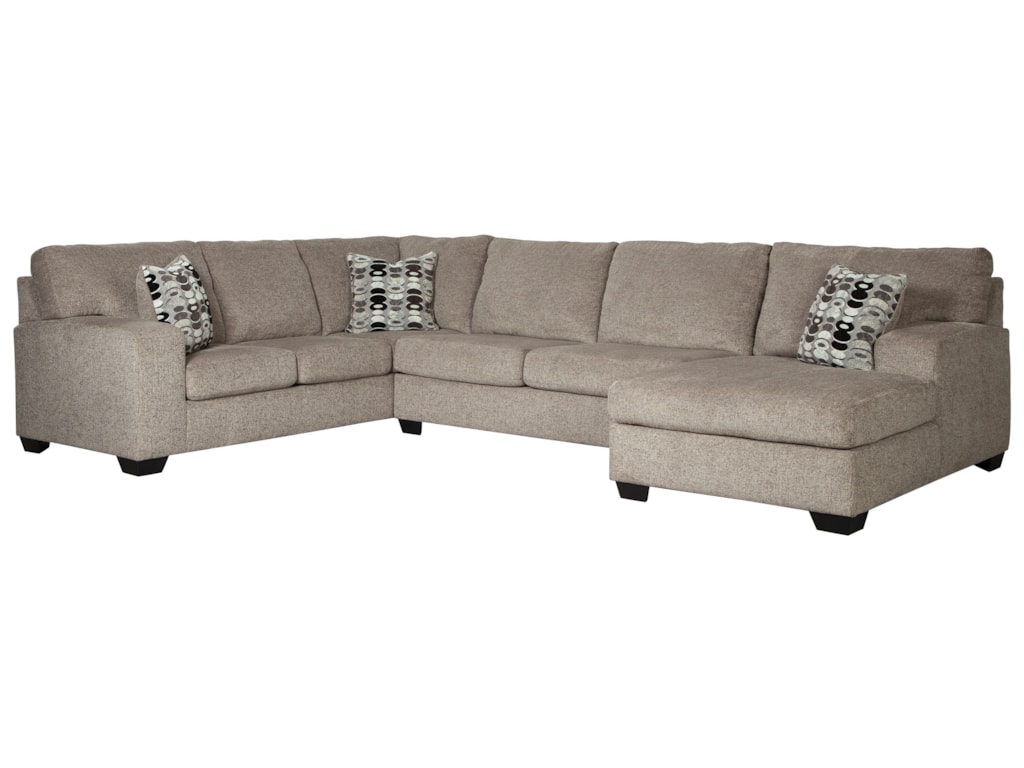 Ballinasloe Contemporary 3 Piece Sectional With Chaise By Ashley Signature Design At Dunk Bright Furniture