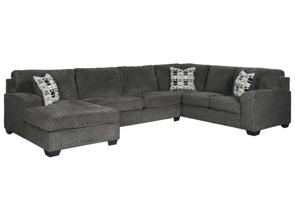 Ballinasloe Contemporary 3 Piece Sectional With Chaise By Signature Design Ashley At Royal Furniture