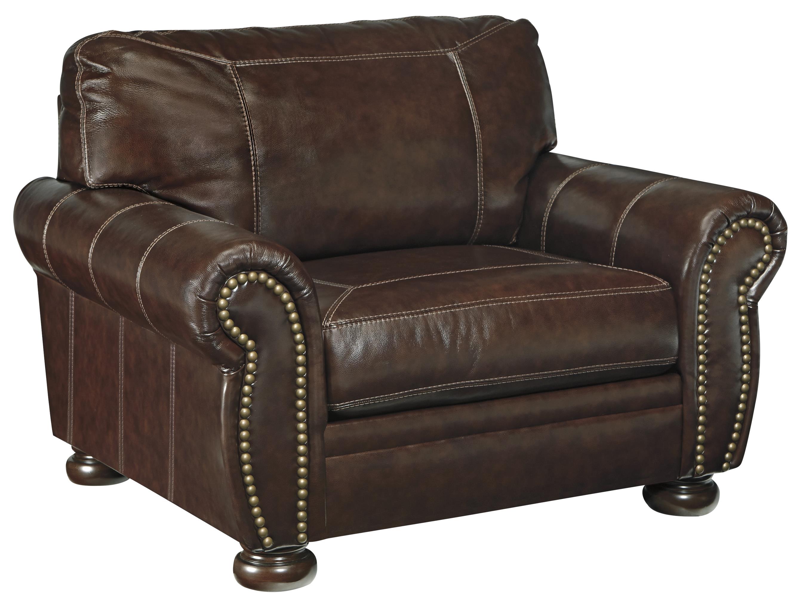 Ashley Signature Design Banner Traditional Leather Match Chair And