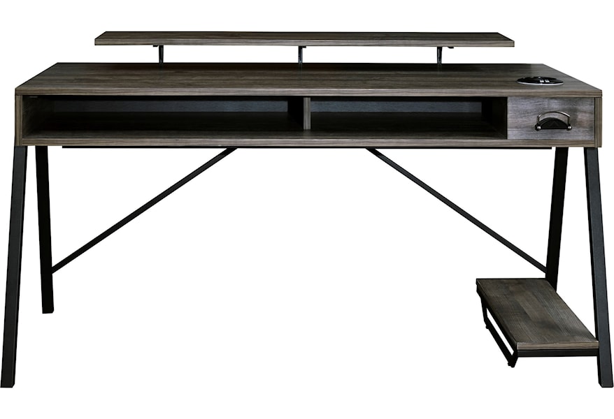 Signature Design By Ashley Barolli Gaming Desk With Open Cubbies