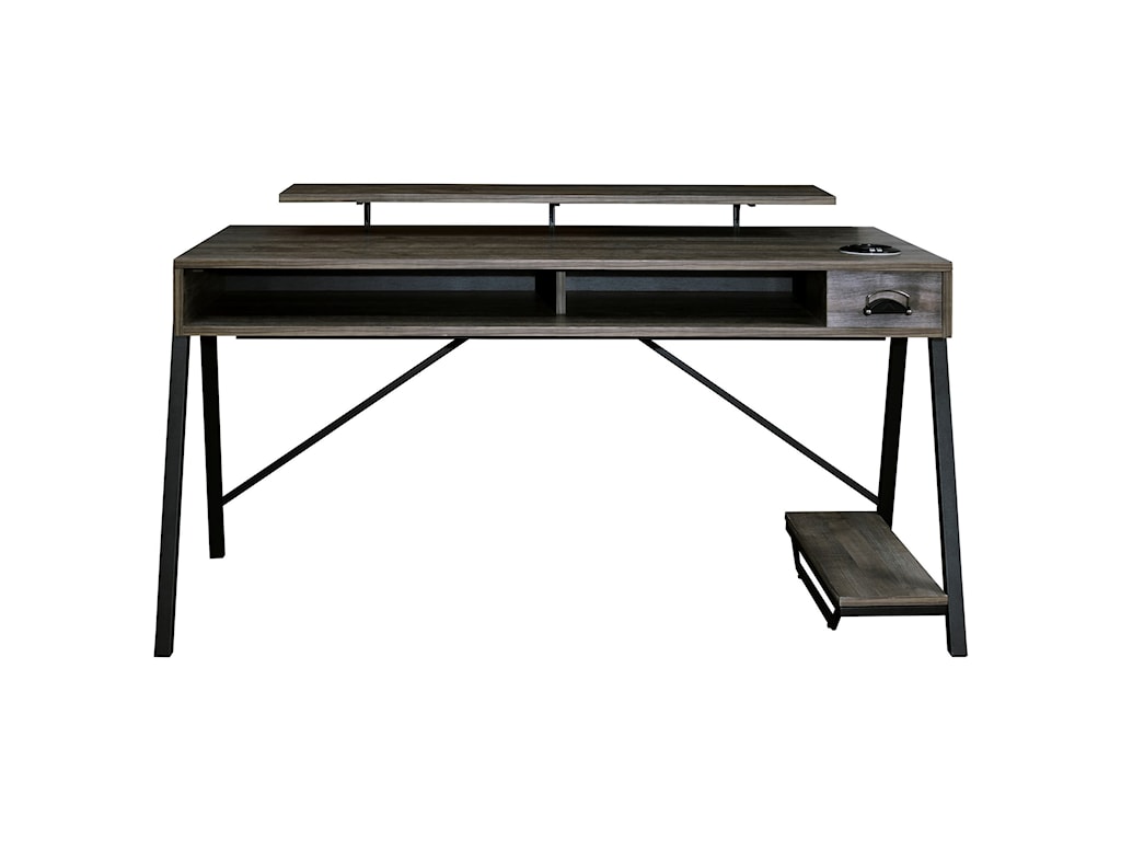 Signature Design By Ashley Barolli Gaming Desk With Open Cubbies