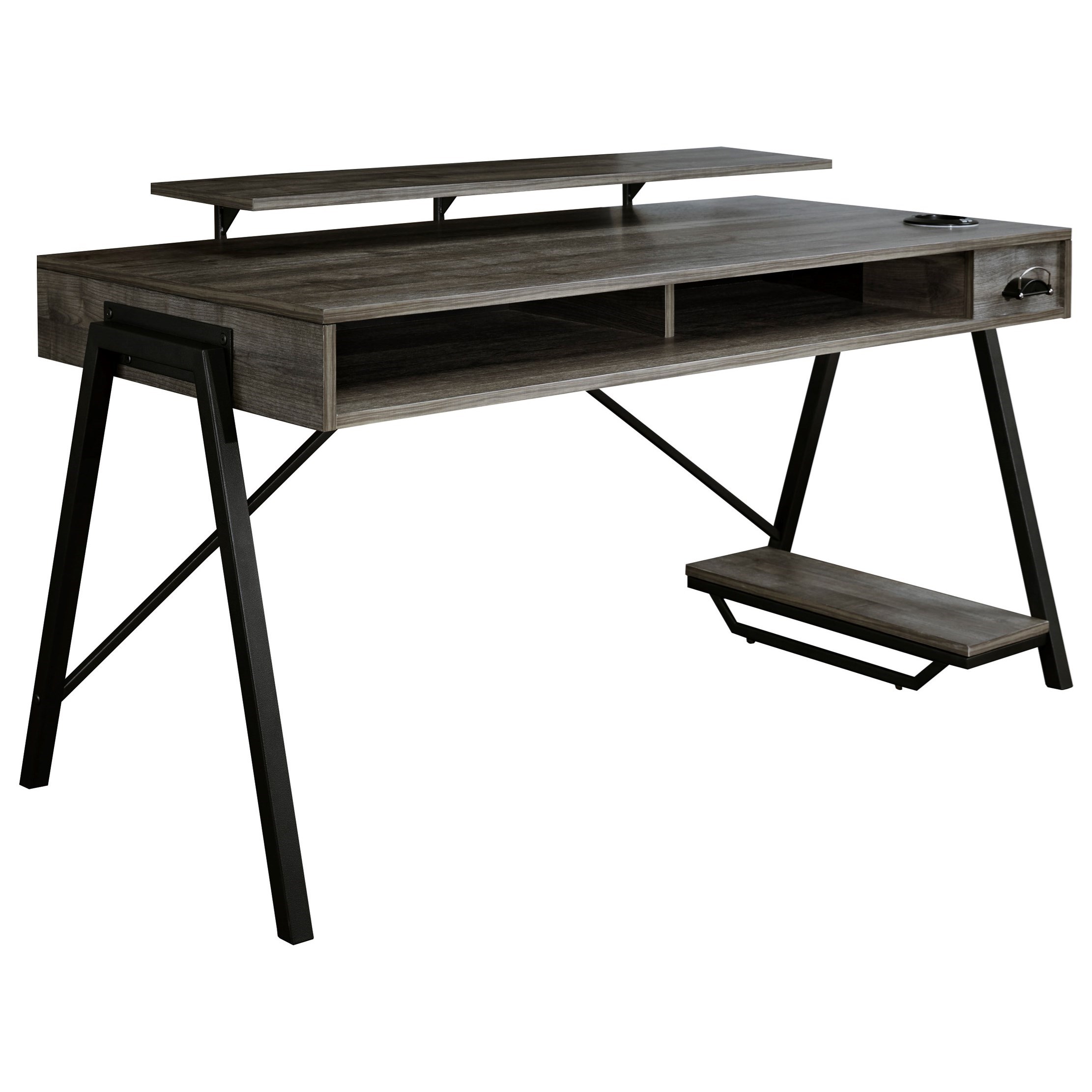 Signature Design By Ashley Barolli Gaming Desk With Open Cubbies