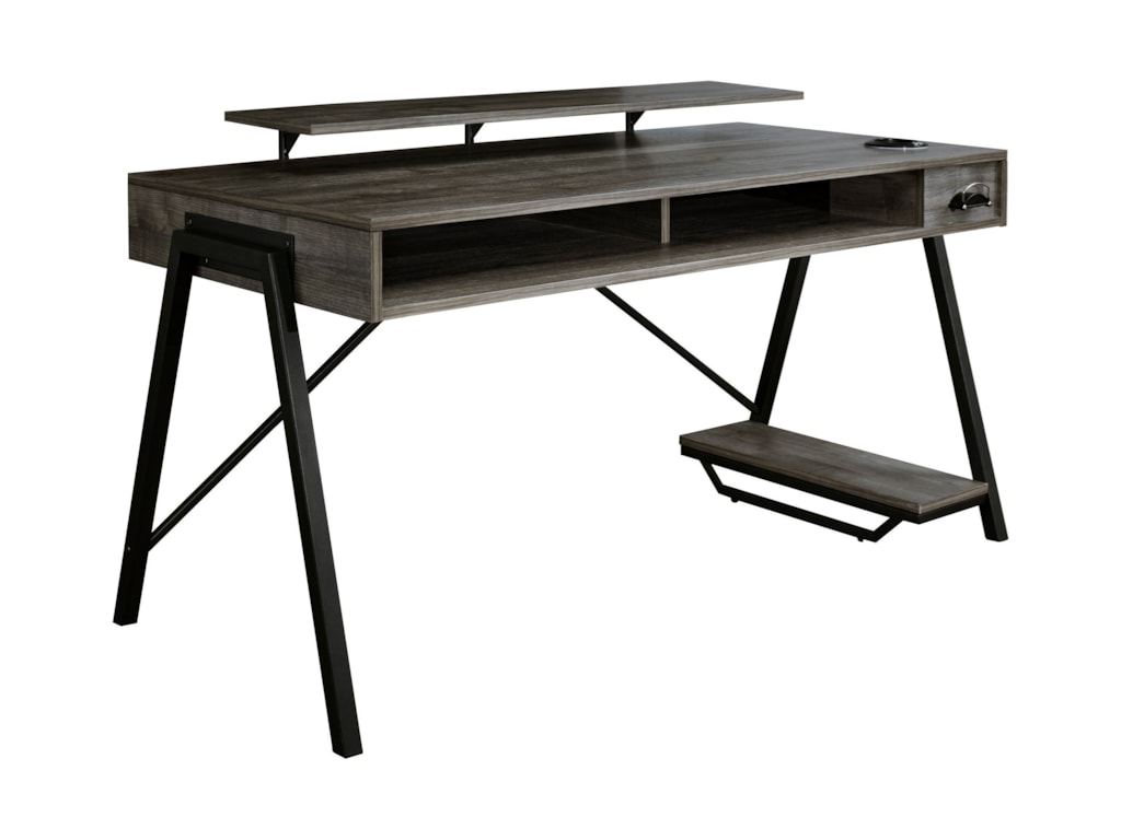 Signature Design By Ashley Barolli Gaming Desk With Open Cubbies