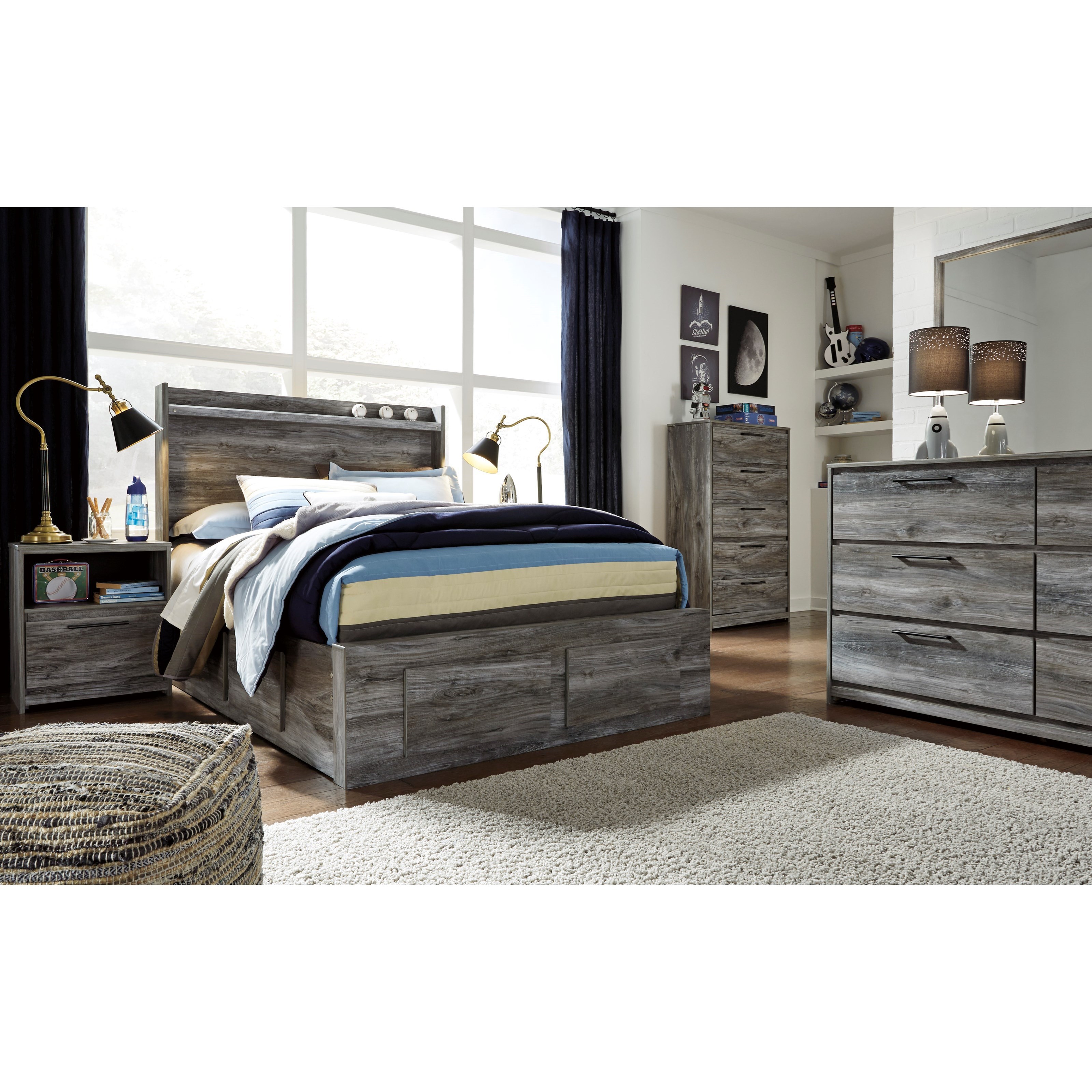 Signature Design Baystorm Full Storage Bed With 6 Drawers