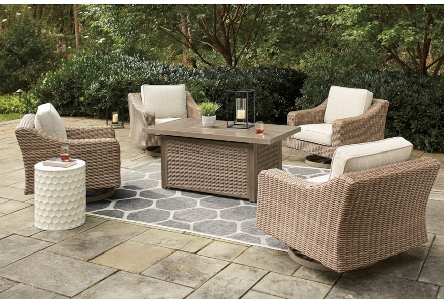 Signature Design By Ashley Beachcroft Outdoor Fire Pit Set