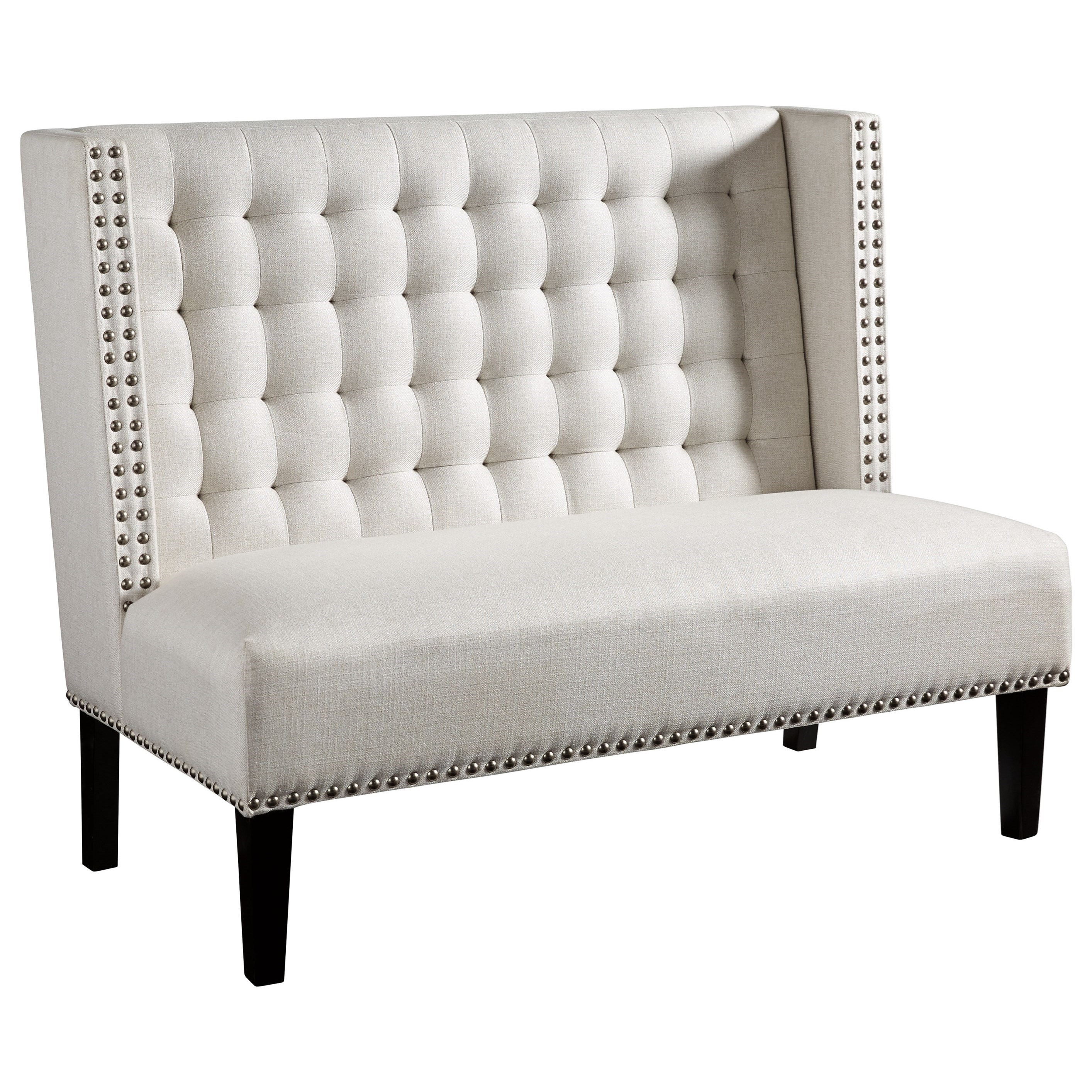 Signature Design By Ashley Beauland Oatmeal Fabric Settee And