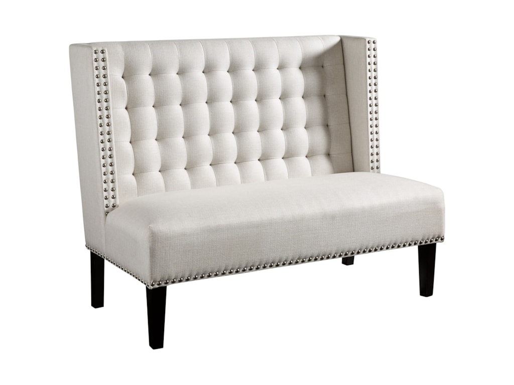 Signature Design By Ashley Beauland Oatmeal Fabric Accent Bench