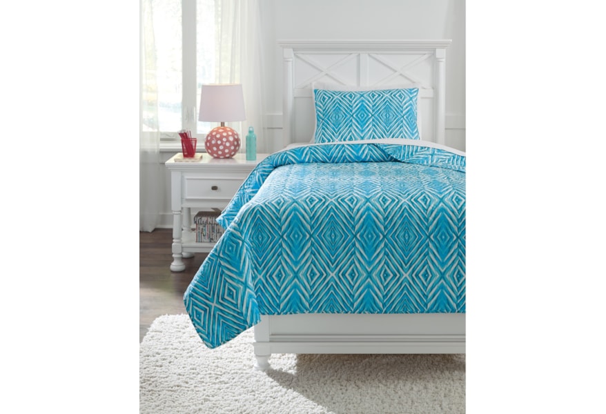 Signature Design By Ashley Bedding Sets Twin Jolana Turquoise